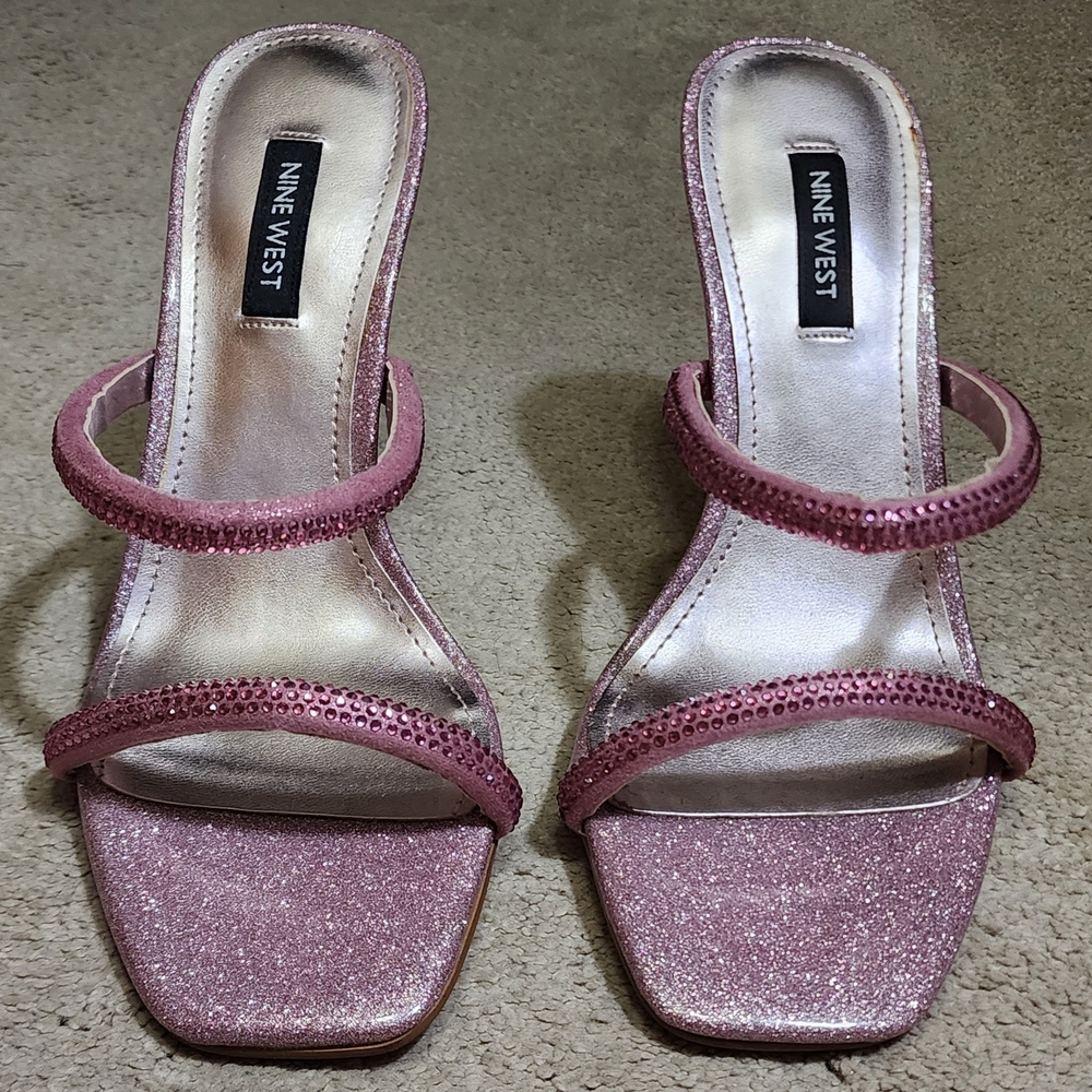 Nine West Pink Glitter Women's Sandals